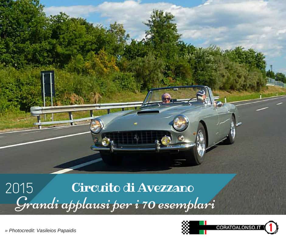 Circuito di Avezzano 2015: 70 esemplari rari d'auto d'epoca